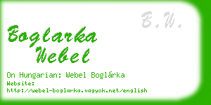 boglarka webel business card